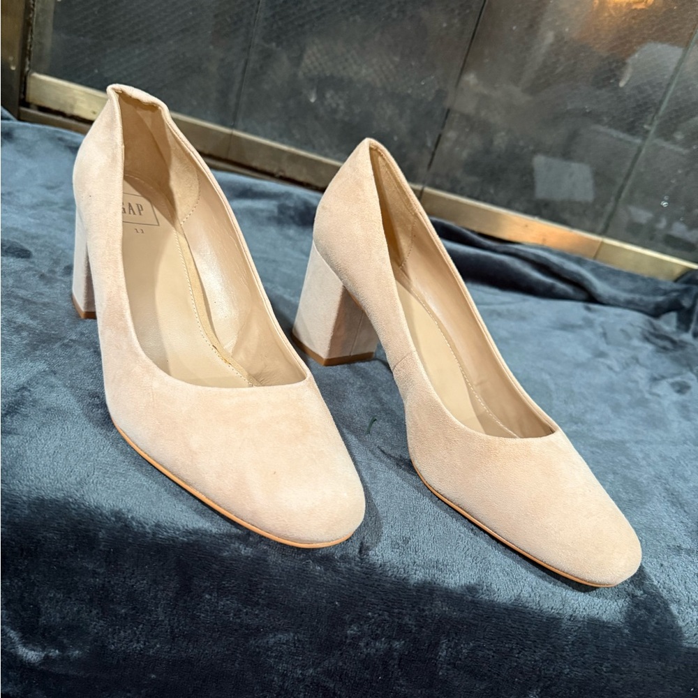 GAP Factory Beige Suede Heels